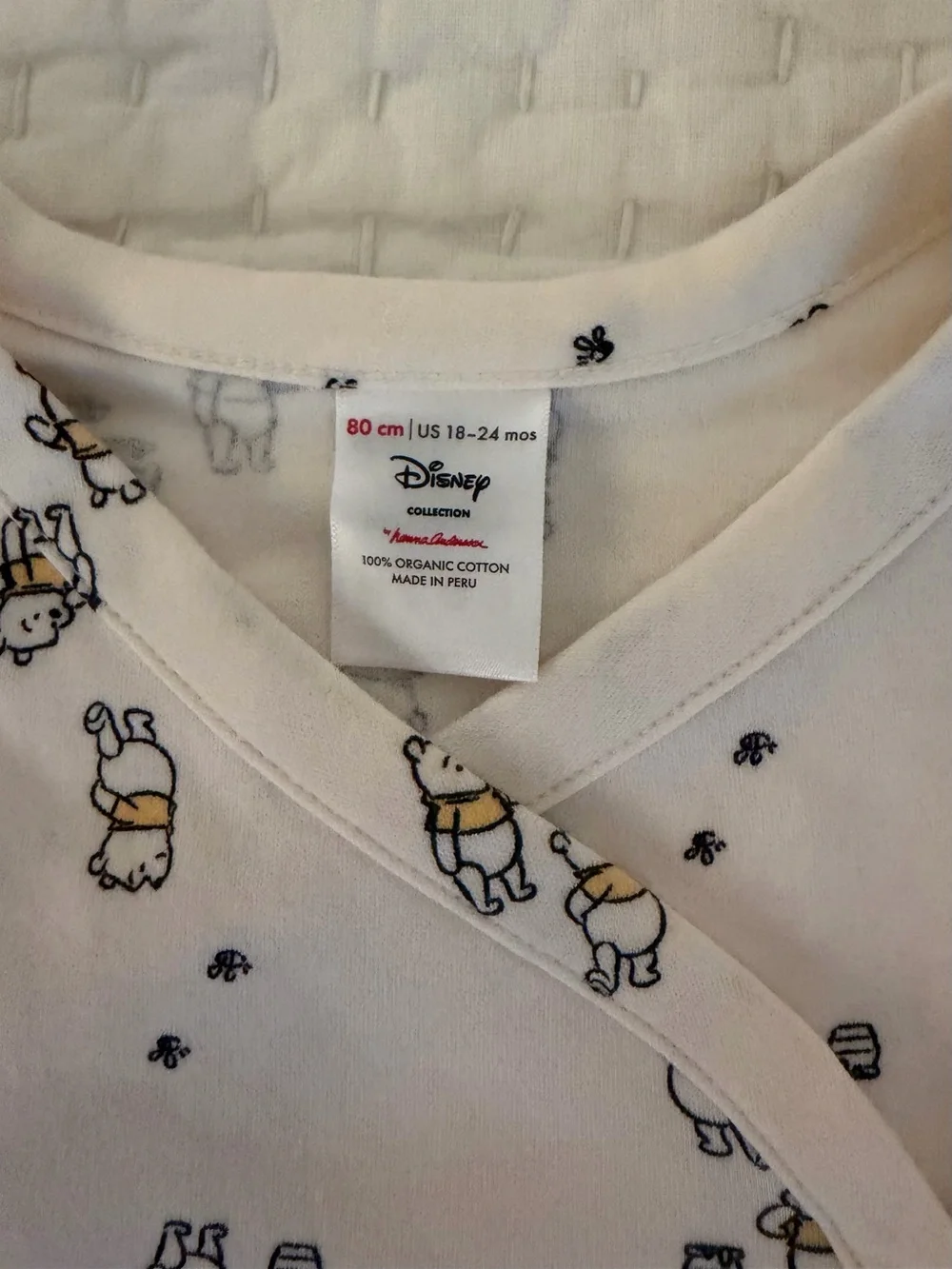 NWOT Hanna Andersson Disney Winnie the Pooh Cotton Kimono Top & Pants Set 18-24M